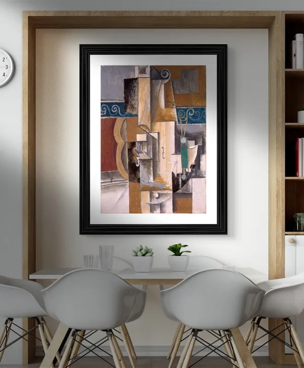 Guitar_and_Voilin_1912,_A_Painting_by_Pablo_Picasso,_Framed,_Wall_Decor,_Multicolor