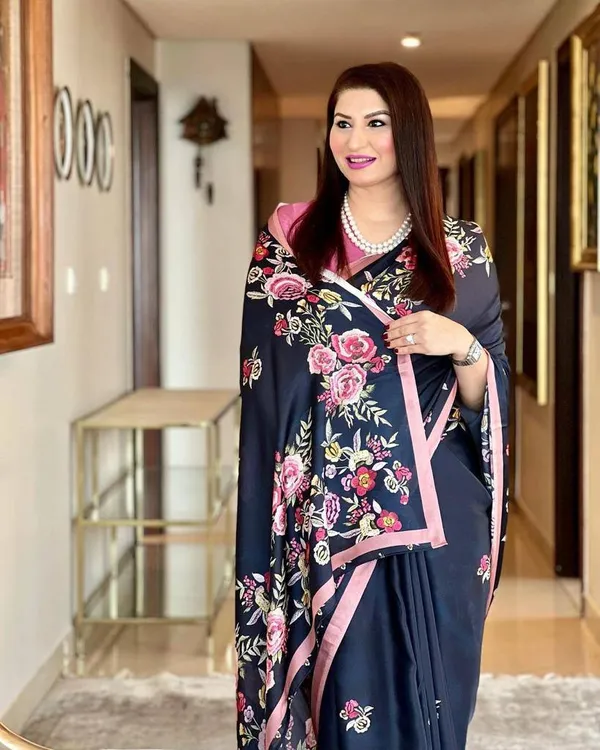 Navy_Blue_Modal_Silk_Floral_Digital_Printed_Saree_|_Ideal_For_Festive_&_Party_Wear