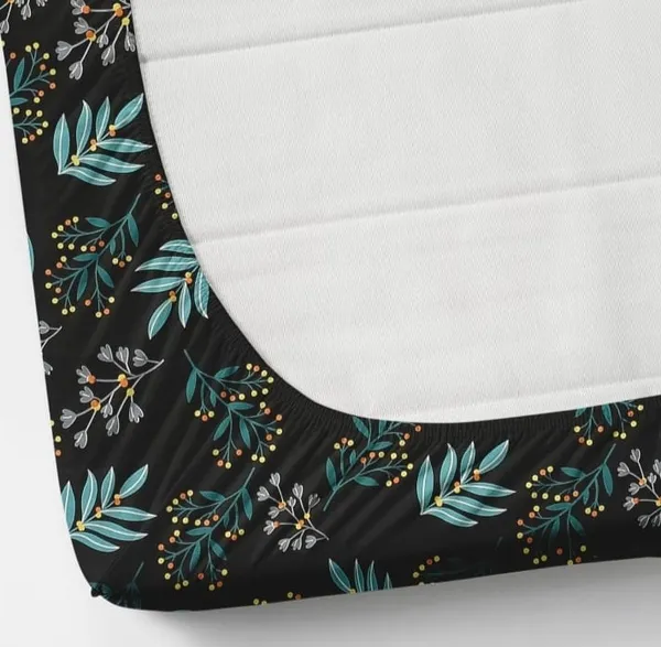 Elastic_Fitted_Bedsheet_with_Two_Pillow_covers_|_Black_Pure_Cotton_King_Size_Bedsheet
