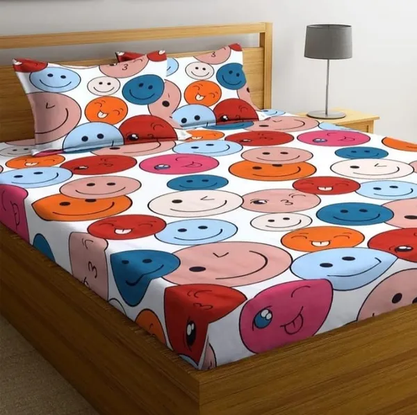 Elastic_Fitted_Bedsheet_with_Two_Pillow_covers_|_White_Pure_Cotton_King_Size_Bedsheet