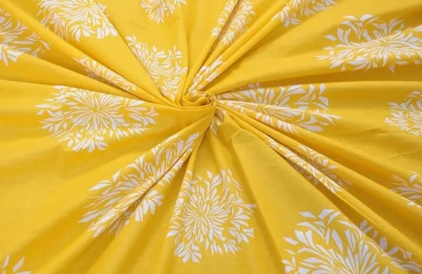 Elastic_Fitted_Bedsheet_with_Two_Pillow_covers_|_Yellow_Pure_Cotton_King_Size_Bedsheet