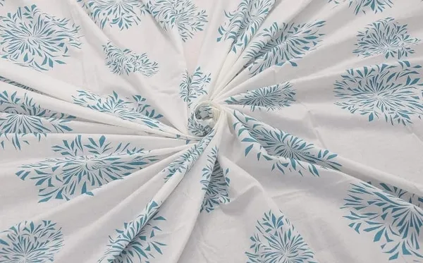 Elastic_Fitted_Bedsheet_with_Two_Pillow_covers_|_Blue_Pure_Cotton_King_Size_Bedsheet