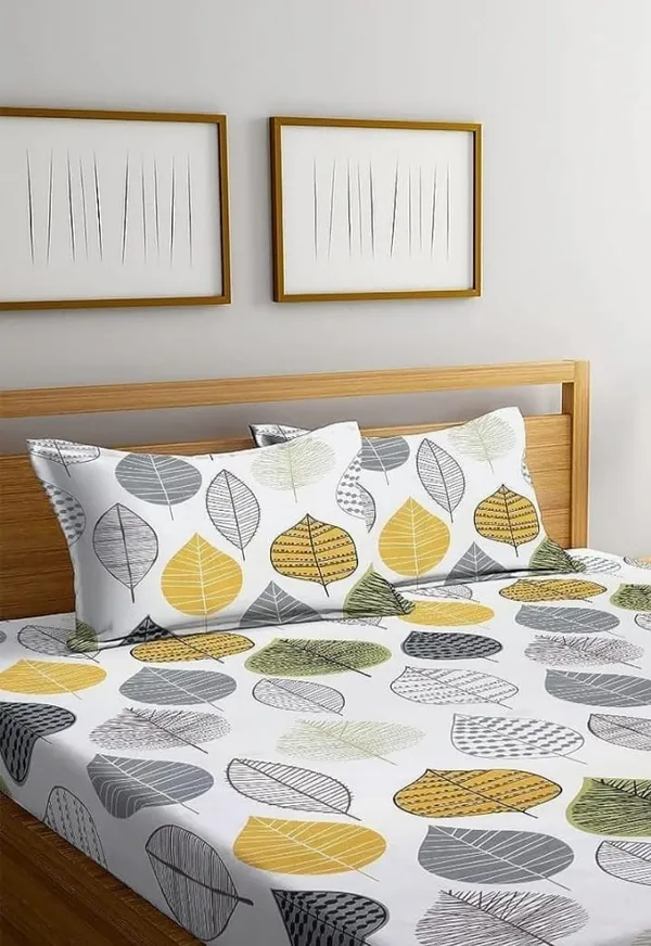 Elastic_Fitted_Bedsheet_with_Two_Pillow_covers_|_White_Pure_Cotton_King_Size_Bedsheet