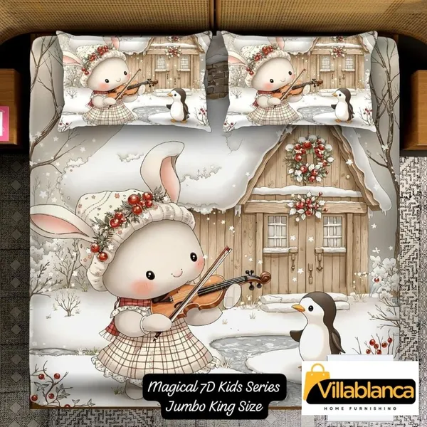 7D_Digital_Print_Bedsheet_Set_|_Kids-Friendly_Design_With_2_Pillow_Covers