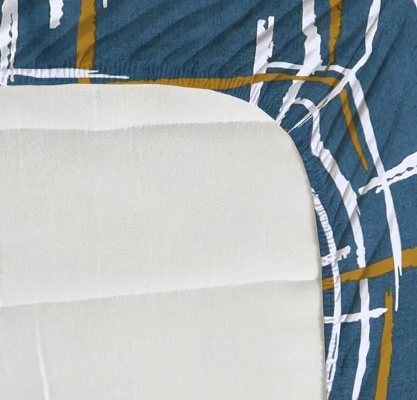 Elastic_Fitted_Bedsheet_with_Two_Pillow_covers_|_Blue_Pure_Cotton_King_Size_Bedsheet