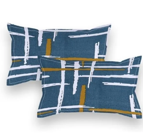 Elastic_Fitted_Bedsheet_with_Two_Pillow_covers_|_Blue_Pure_Cotton_King_Size_Bedsheet