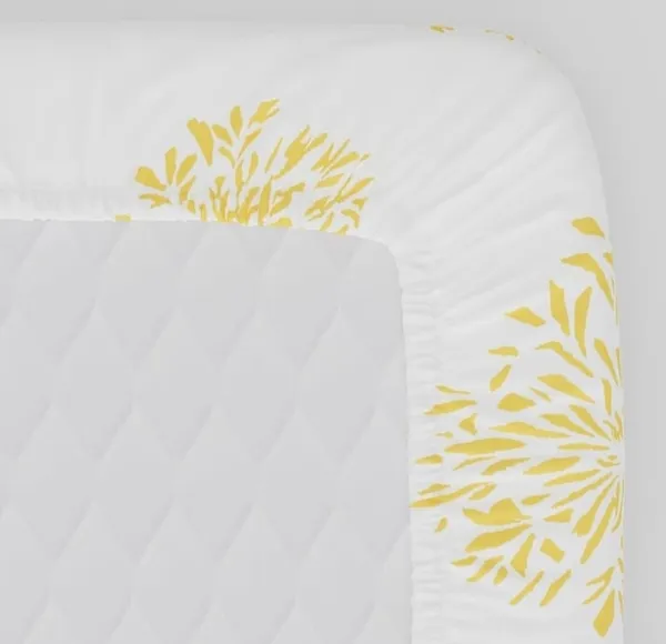 Elastic_Fitted_Bedsheet_with_Two_Pillow_covers_|_Yellow_Pure_Cotton_King_Size_Bedsheet