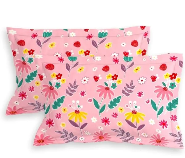 Elastic_Fitted_Bedsheet_with_Two_Pillow_covers_|_Pink_Pure_Cotton_King_Size_Bedsheet