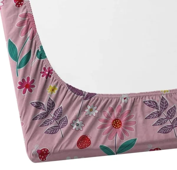 Elastic_Fitted_Bedsheet_with_Two_Pillow_covers_|_Pink_Pure_Cotton_King_Size_Bedsheet