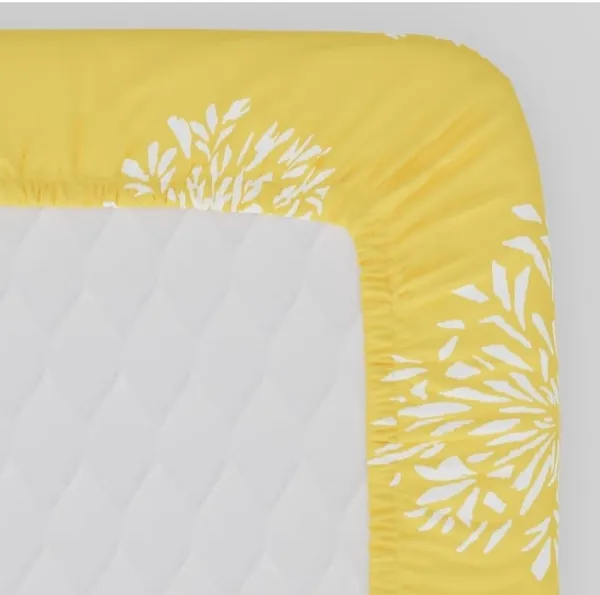 Elastic_Fitted_Bedsheet_with_Two_Pillow_covers_|_Yellow_Pure_Cotton_King_Size_Bedsheet