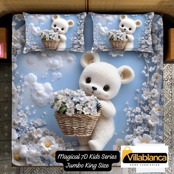 7D_Digital_Print_Bedsheet_Set_|_Kids-Friendly_Design_With_2_Pillow_Covers