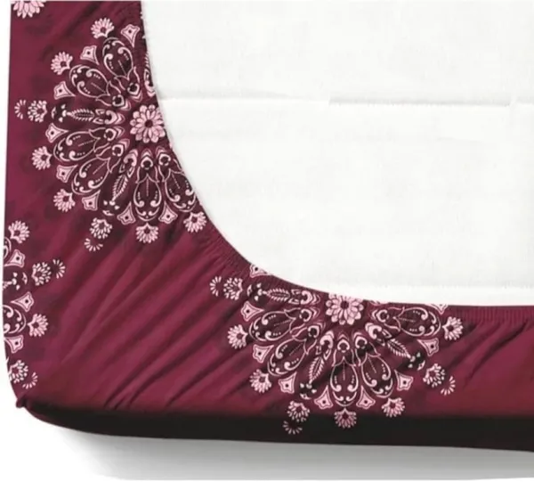 Elastic_Fitted_Bedsheet_with_Two_Pillow_covers_|_Red_Pure_Cotton_King_Size_Bedsheet

