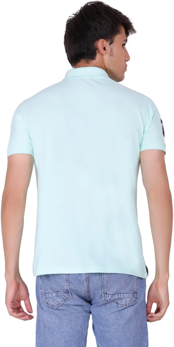 Green_Cotton_Collar_T-Shirt_for_Men
