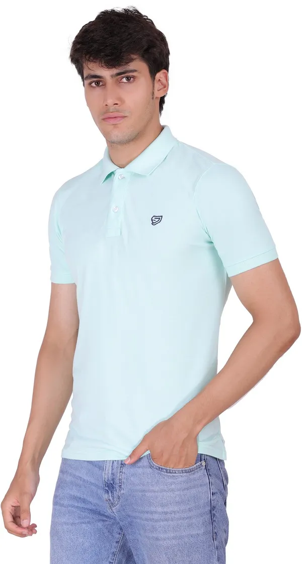 Green_Cotton_Collar_T-Shirt_for_Men