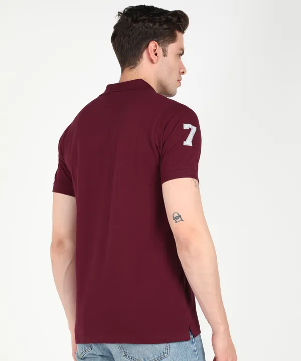Maroon_Cotton_Collar_T-Shirt_for_Men