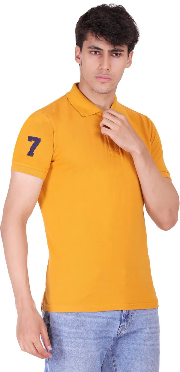 Orange_Cotton_Collar_T-Shirt_for_Men