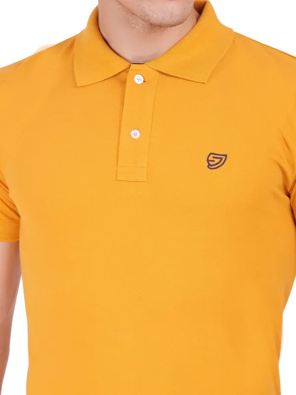 Orange_Cotton_Collar_T-Shirt_for_Men