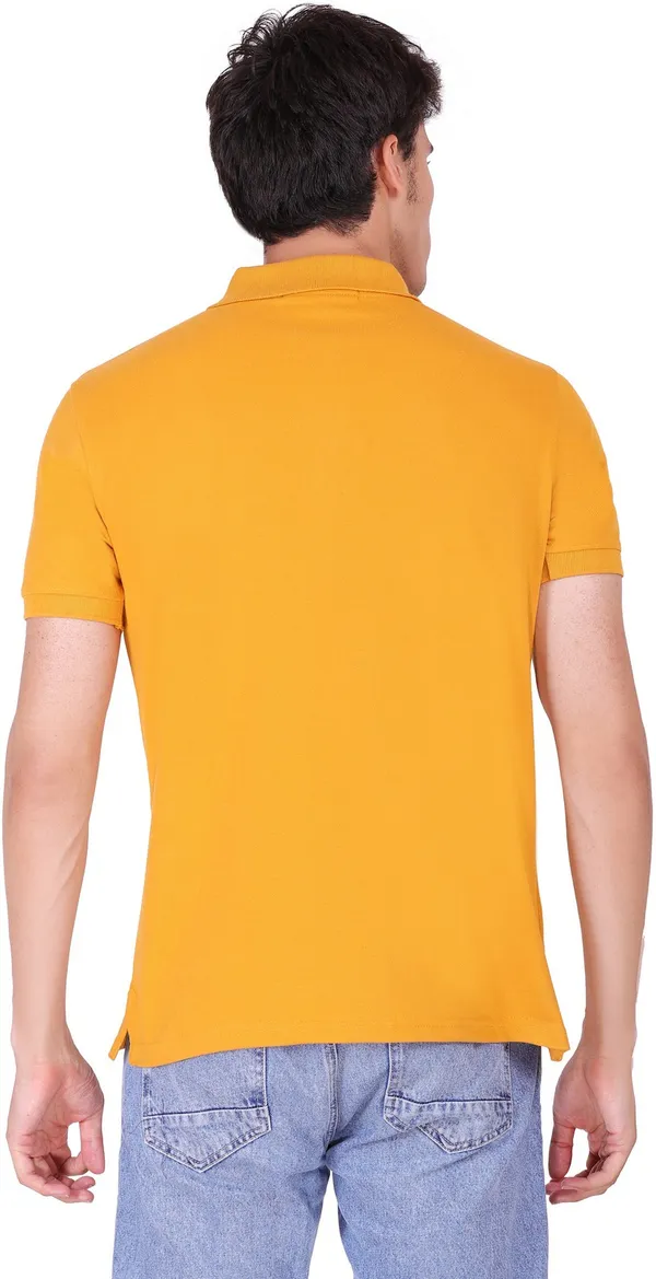 Orange_Cotton_Collar_T-Shirt_for_Men