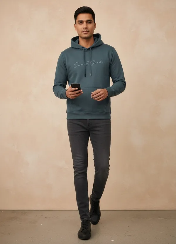 Sam_And_Jack_Men's_Green_Kangaroo_Pocket_Hoodie