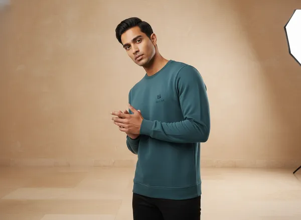 SAM_&_JACK_Relaxed_Men's_Turquoise_Sweatshirt