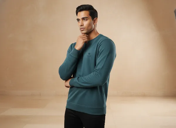 SAM_&_JACK_Relaxed_Men's_Turquoise_Sweatshirt
