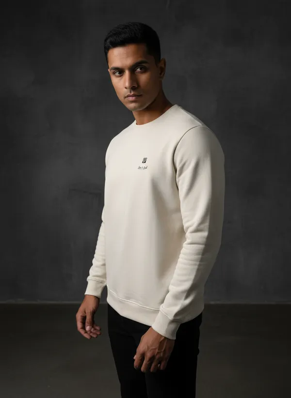 SAM_&_JACK_Relaxed_Men's_Cream_Sweatshirt
