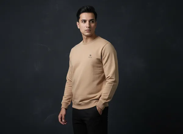 SAM_&_JACK_Relaxed_Men's_Beige_Sweatshirt