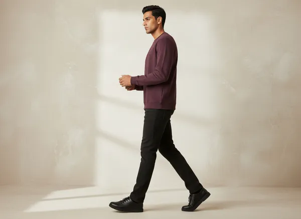 SAM_&_JACK_Relaxed_Men's_Maroon_Sweatshirt