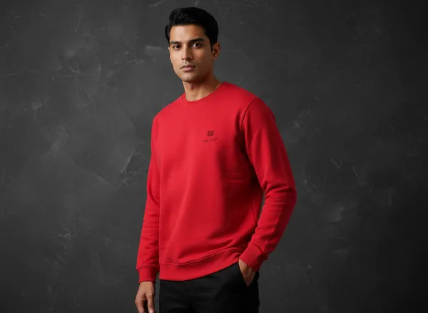 SAM_&_JACK_Relaxed_Men's_Red_Sweatshirt