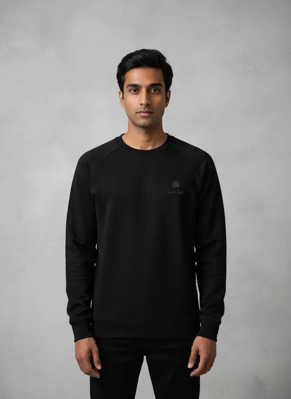 SAM_&_JACK_Relaxed_Men's_Black_Sweatshirt