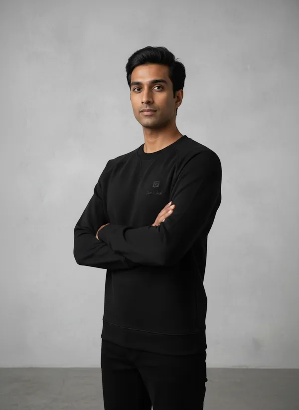SAM_&_JACK_Relaxed_Men's_Black_Sweatshirt