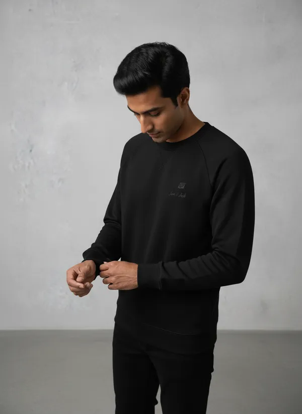 SAM_&_JACK_Relaxed_Men's_Black_Sweatshirt
