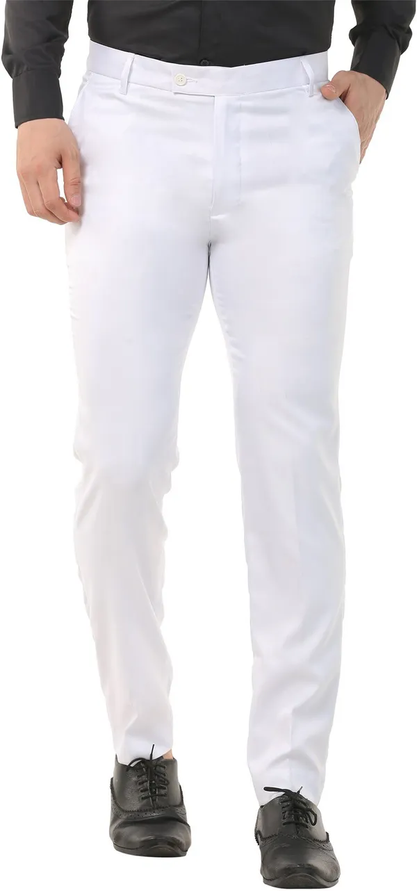 White_Relaxed_Viscose_Rayon_Formal_Zipper_Trouser_For_Men