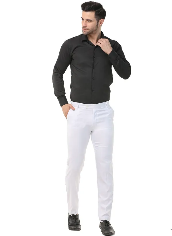 White_Relaxed_Viscose_Rayon_Formal_Zipper_Trouser_For_Men