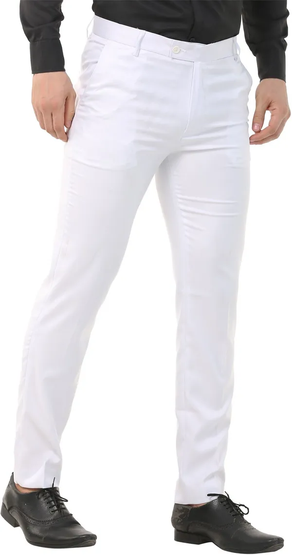 White_Relaxed_Viscose_Rayon_Formal_Zipper_Trouser_For_Men