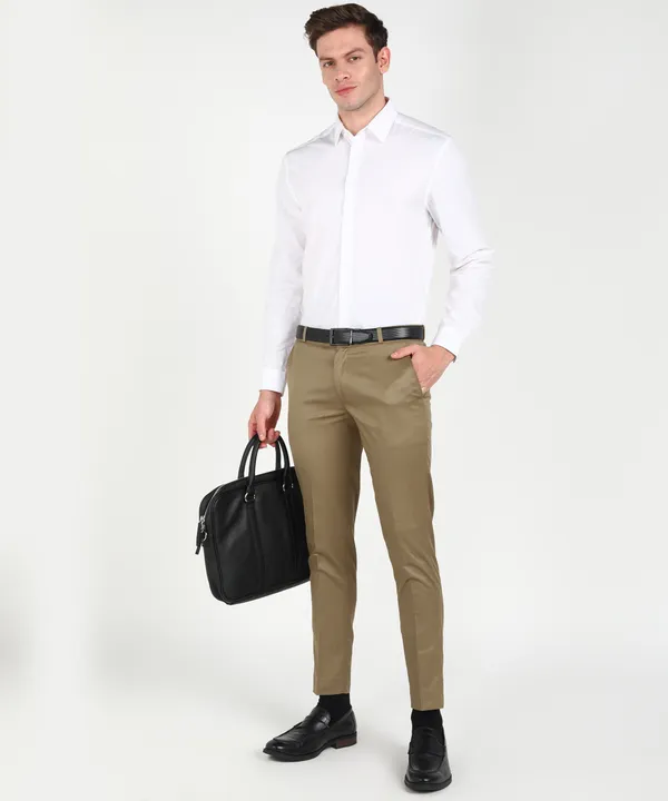 Khaki_Skinny_Fit_Viscose_Rayon_Formal_Zipper_Trouser_For_Men