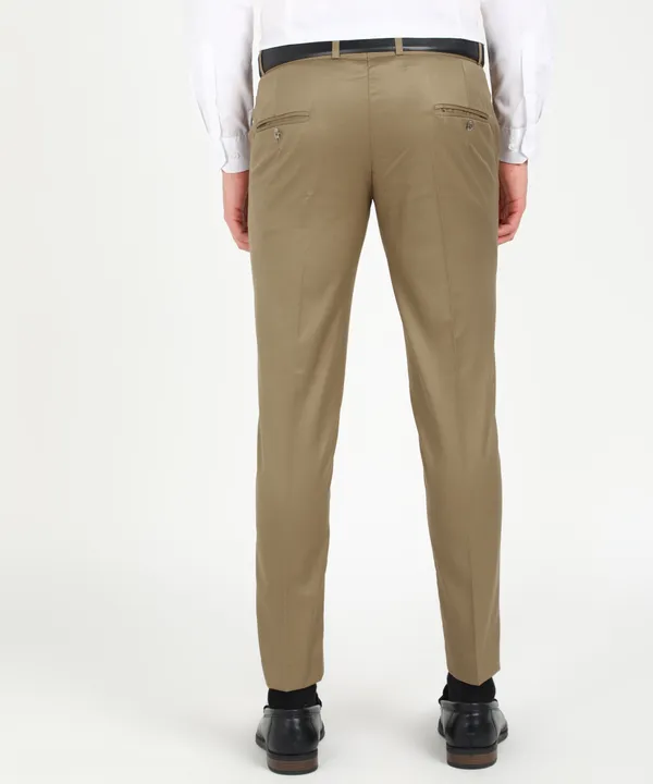 Khaki_Skinny_Fit_Viscose_Rayon_Formal_Zipper_Trouser_For_Men
