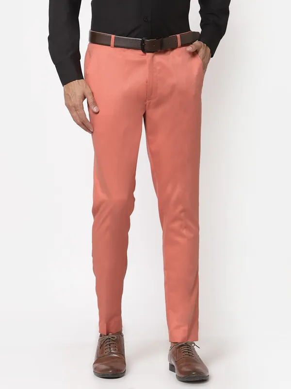 Pink_Skinny_Fit_Viscose_Rayon_Formal_Zipper_Trouser_For_Men