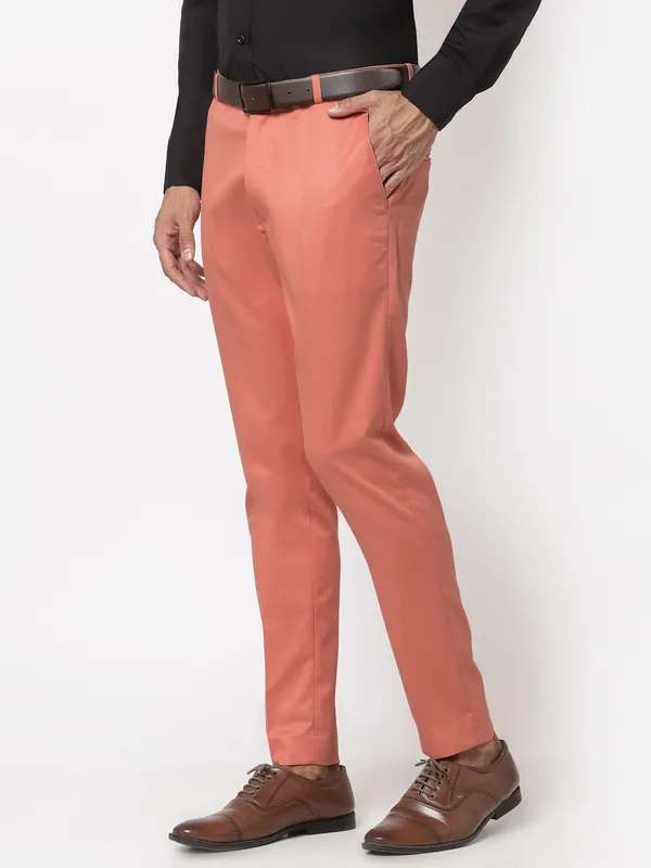 Pink_Skinny_Fit_Viscose_Rayon_Formal_Zipper_Trouser_For_Men