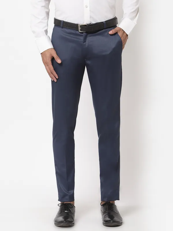 Dark_Blue_Skinny_Fit_Viscose_Rayon_Formal_Zipper_Trouser_For_Men