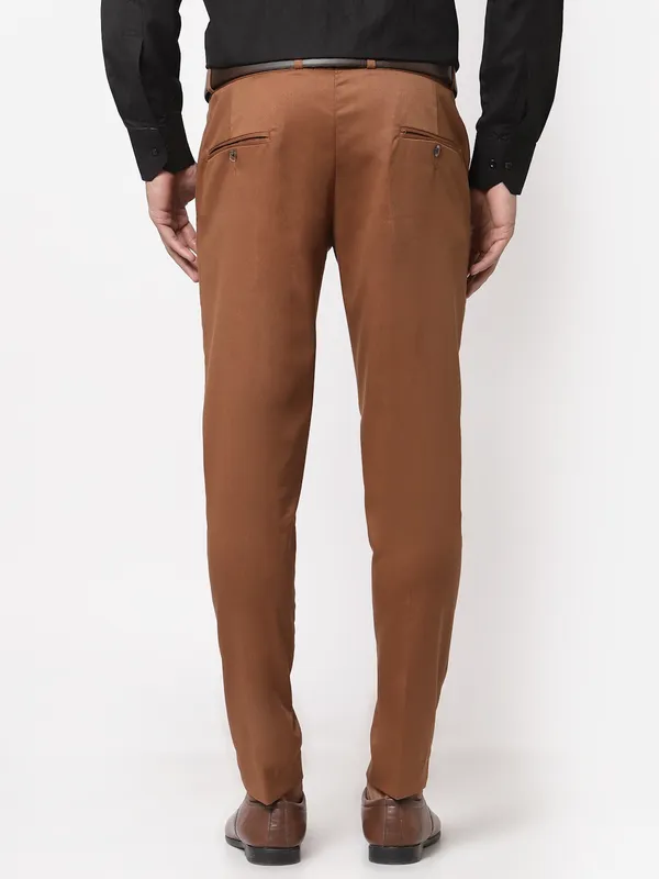 Brown_Skinny_Fit_Viscose_Rayon_Formal_Zipper_Trouser_For_Men