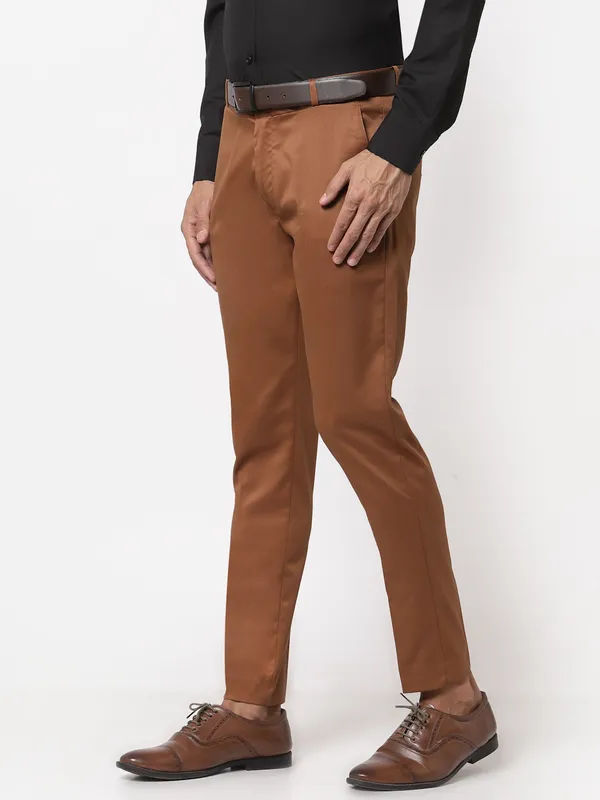 Brown_Skinny_Fit_Viscose_Rayon_Formal_Zipper_Trouser_For_Men