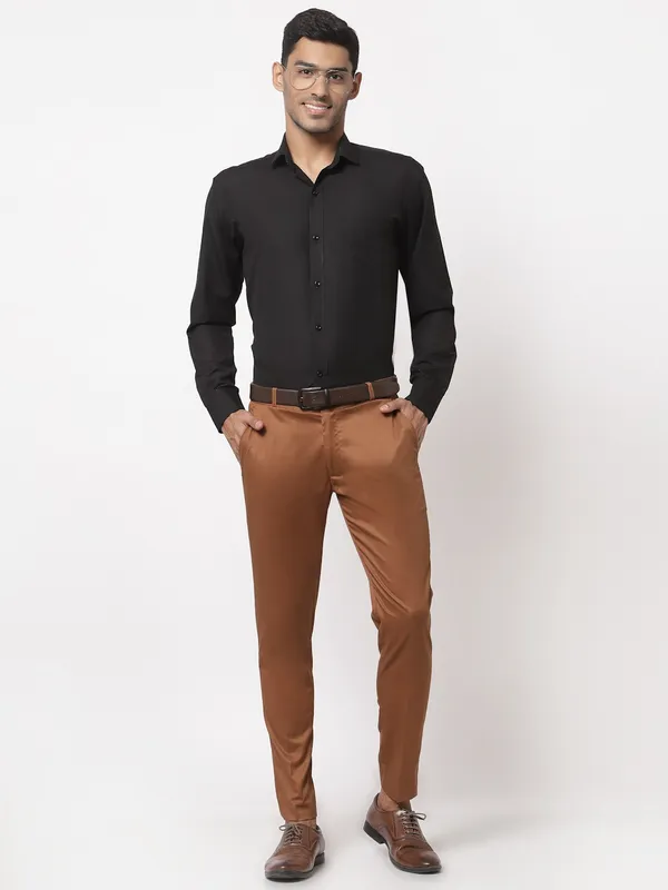 Brown_Skinny_Fit_Viscose_Rayon_Formal_Zipper_Trouser_For_Men