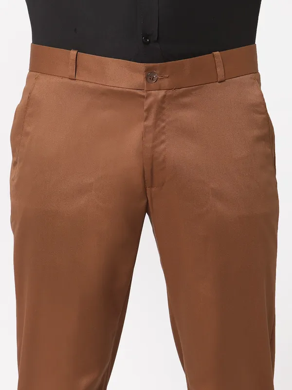 Brown_Skinny_Fit_Viscose_Rayon_Formal_Zipper_Trouser_For_Men
