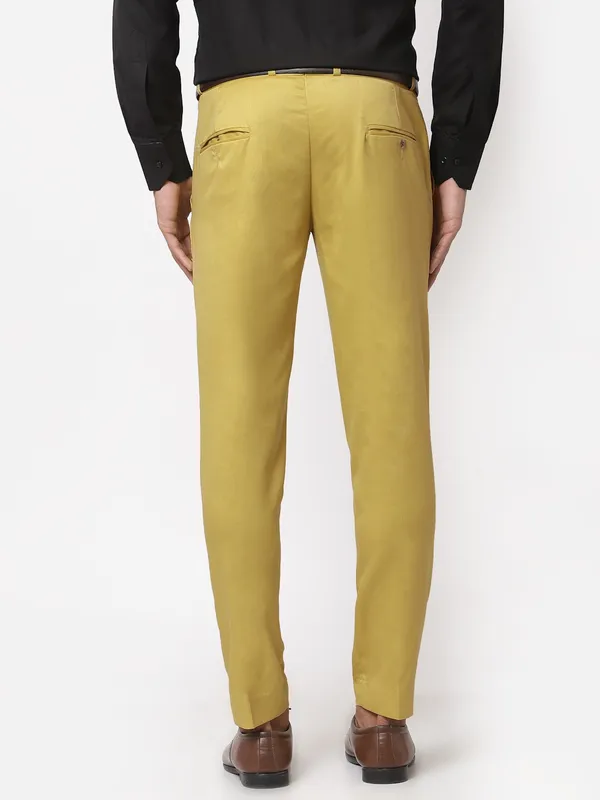 Yellow_Skinny_Fit_Viscose_Rayon_Formal_Zipper_Trouser_For_Men