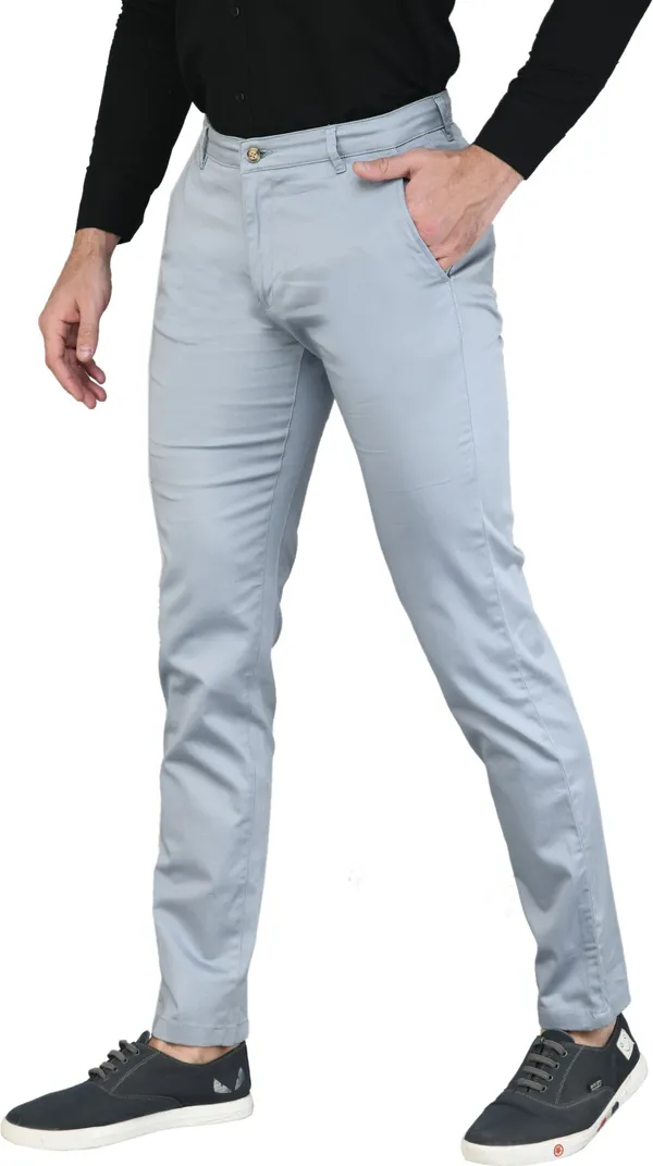 Light_Blue_Slim_Fit_Cotton_Blend_Casual_Zipper_Trouser_For_Men