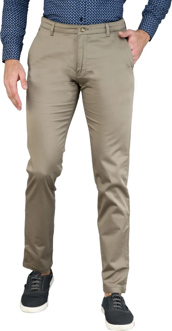 Brown_Slim_Fit_Cotton_Blend_Casual_Zipper_Trouser_For_Men