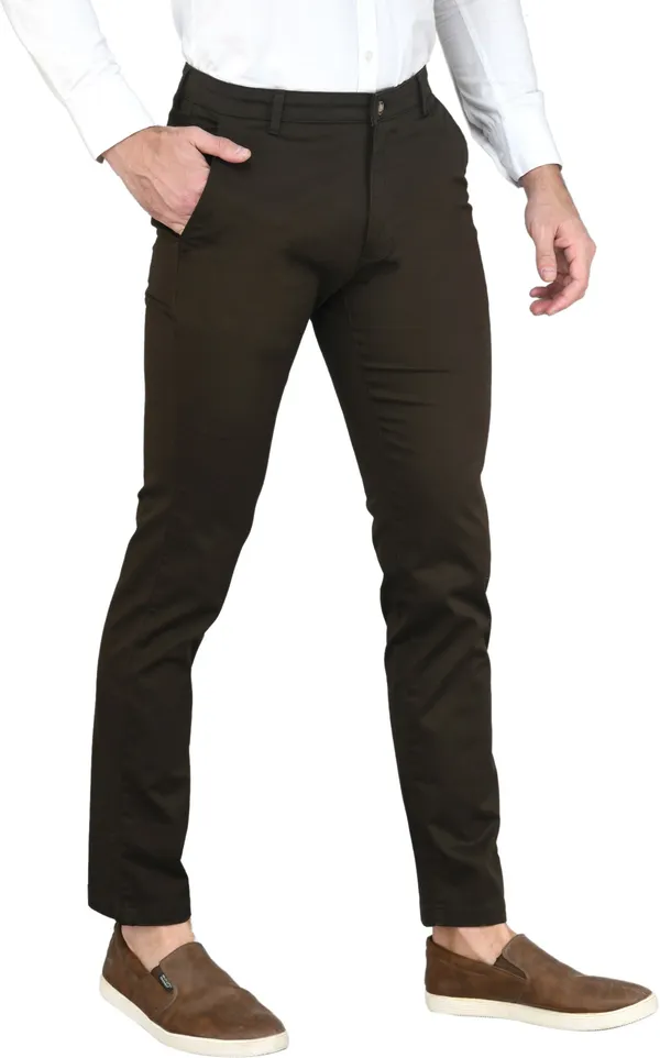 Brown_Slim_Fit_Cotton_Blend_Casual_Zipper_Trouser_For_Men