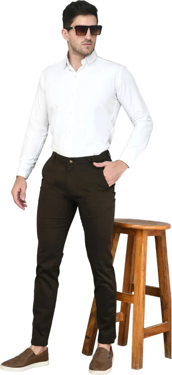Brown_Slim_Fit_Cotton_Blend_Casual_Zipper_Trouser_For_Men