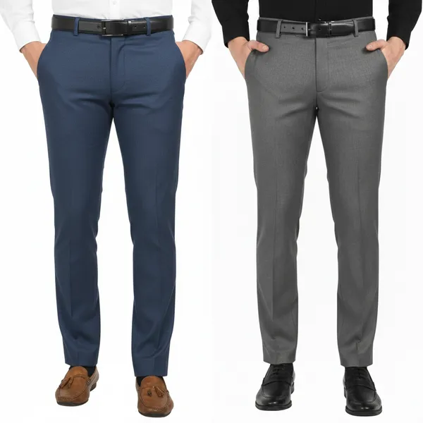 Pack_Of_2_Blue_&_Grey_Viscose_Rayon_Formal_Zipper_Trouser_For_Men_|_Relaxed_Fit